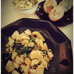 美魔女廚房(二) 三色飯糰+椒鹽杏鮑菇+豆腐味噌湯