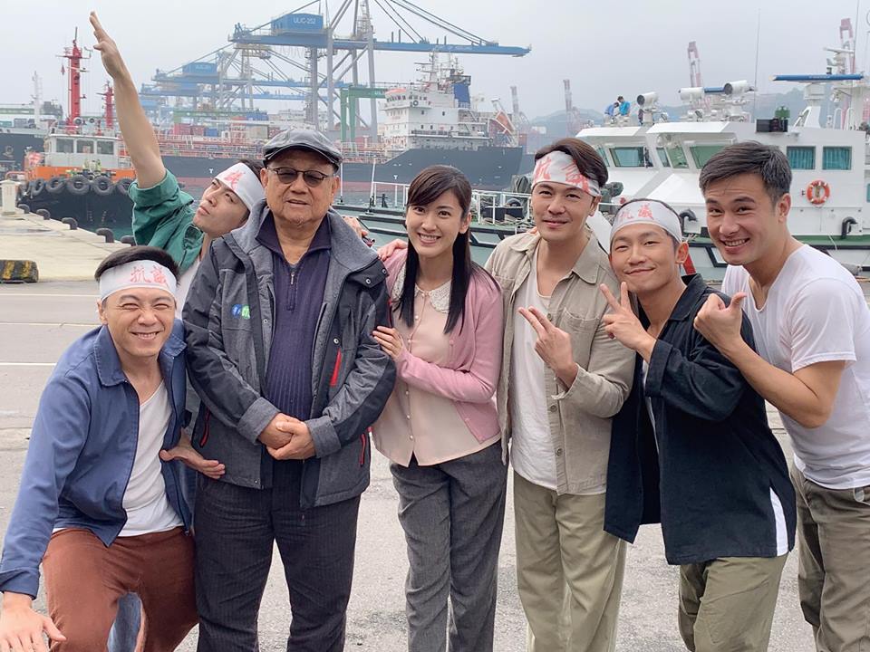 公視《苦力》（左起）廖錦德、董季鑫、導演李岳峰、陳怡嘉、黃文星、蔡昌憲、傅子純（公視提供）